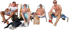 Jongens op het strand